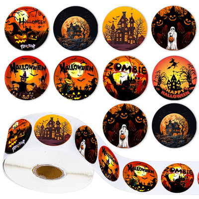 500pcs Halloween Stickers Roll for Kids | 1.5