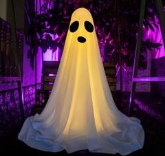 Halloween Ghost Decorations | Hanging Cloth Ghost Ornaments in 6 Styles & 2 Sizes