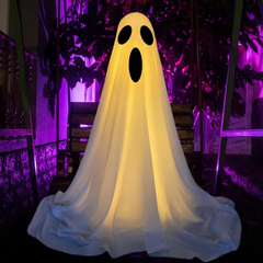 Halloween Ghost Decorations | Hanging Cloth Ghost Ornaments in 6 Styles & 2 Sizes