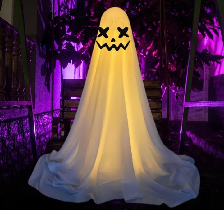 Halloween Ghost Decorations | Hanging Cloth Ghost Ornaments in 6 Styles & 2 Sizes