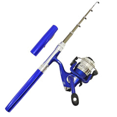 38" Telescopic Pen Fishing Rod & Spinning Reel Combo | Portable Mini Pocket Fishing Set
