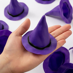 12Pcs Mini Halloween Witch Hats for DIY Crafts, Bottle Toppers & Party Decorations