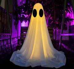 Halloween Ghost Decorations | Hanging Cloth Ghost Ornaments in 6 Styles & 2 Sizes