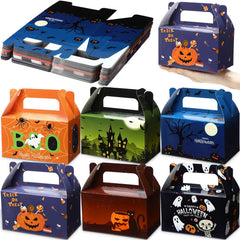 36-Pack Halloween Treat Boxes with Handle | Goodie Boxes for Candy, Cookies & Party Favors