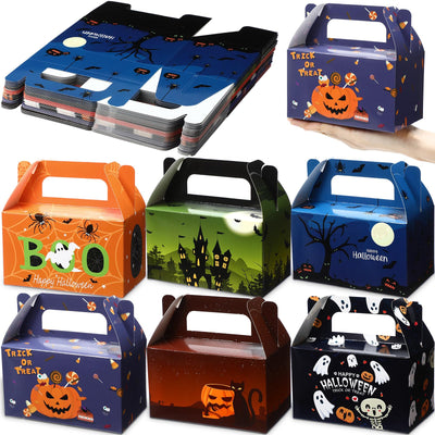 36-Pack Halloween Treat Boxes with Handle | Goodie Boxes for Candy, Cookies & Party Favors